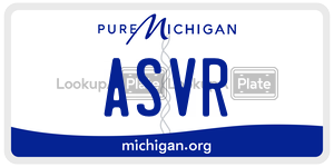 ASVR license plate in Michigan