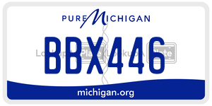 BBX446 license plate in Michigan