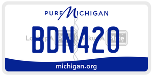 BDN420  license plate in MI