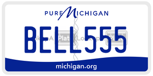 BELL555 license plate in Michigan
