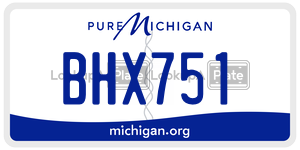 BHX751 license plate in Michigan