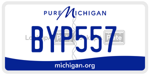 BYP557  license plate in MI