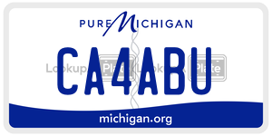 CA4ABU  license plate in MI