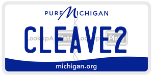 CLEAVE2 license plate in Michigan