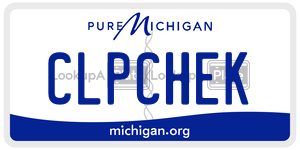 CLPCHEK license plate in Michigan