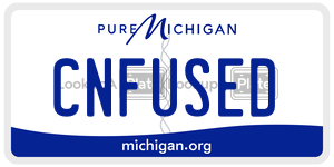 CNFUSED license plate in Michigan