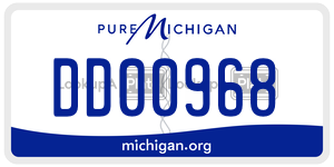 DD00968  license plate in MI