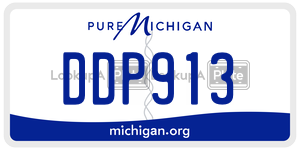 DDP913 license plate in Michigan