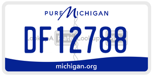 DF12788  license plate in MI