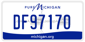 DF97170  license plate in MI