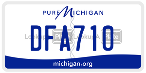 DFA710  license plate in MI