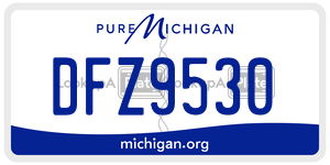 DFZ9530 license plate in Michigan