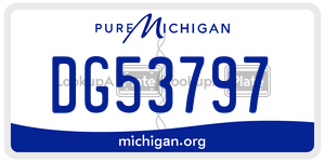 DG53797  license plate in MI