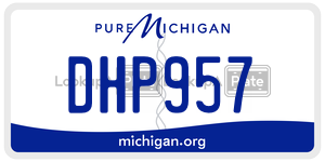 DHP957  license plate in MI