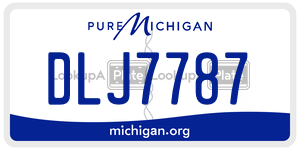 DLJ7787 license plate in Michigan
