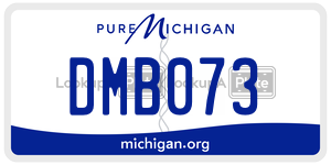 DMB073  license plate in MI