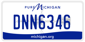 DNN6346  license plate in MI