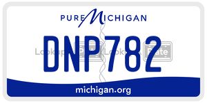 DNP782  license plate in MI