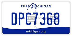 DPC7368 license plate in Michigan
