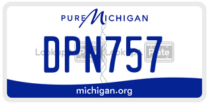 DPN757  license plate in MI