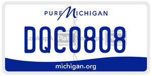 DQC0808  license plate in MI