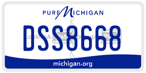 DSS8668  license plate in MI