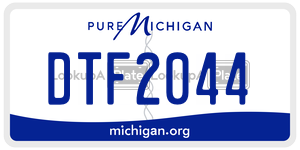 DTF2044  license plate in MI