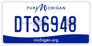 DTS6948 license plate in Michigan