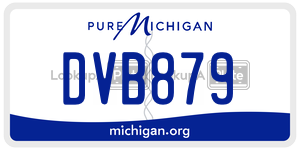 DVB879 license plate in Michigan