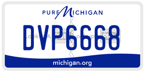 DVP6668  license plate in MI