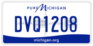 DVQ1208 license plate in Michigan