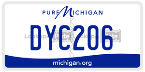DYC206 license plate in Michigan