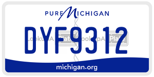 DYF9312 license plate in Michigan