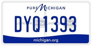 DYQ1393 license plate in Michigan