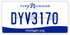DYV3170 license plate in Michigan
