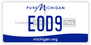 E0D9  license plate in MI