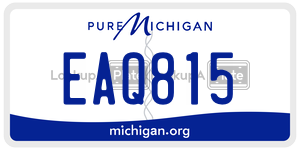 EAQ815  license plate in MI