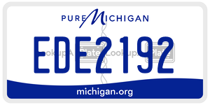 EDE2192 license plate in Michigan