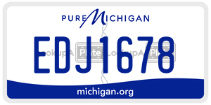 EDJ1678  license plate in MI