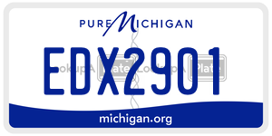 EDX2901 license plate in Michigan