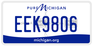 EEK9806 license plate in Michigan