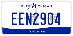 EEN2904 license plate in Michigan
