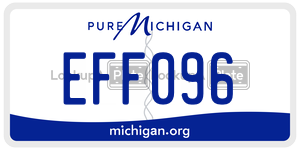EFF096 license plate in Michigan