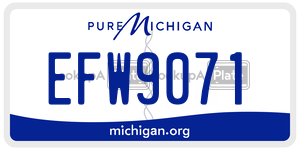 EFW9071 license plate in Michigan