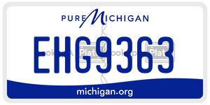EHG9363 license plate in Michigan