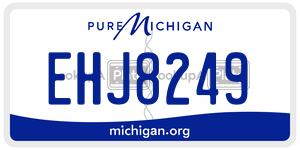 EHJ8249  license plate in MI