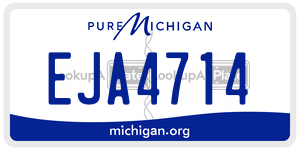 EJA4714 license plate in Michigan