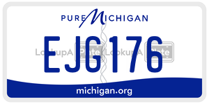 EJG176  license plate in MI