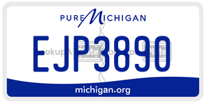 EJP3890  license plate in MI