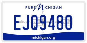 EJQ9480 license plate in Michigan